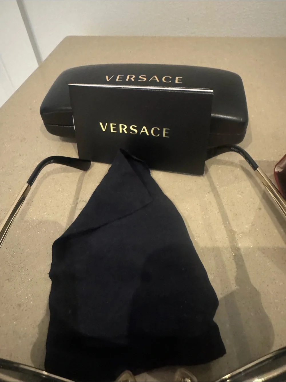 Versace Women's Gold-Stud Shield Sunglasses - Pink Gold Mirror